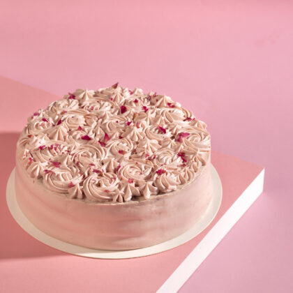 Lychee Raspberry Rose Honey Cake